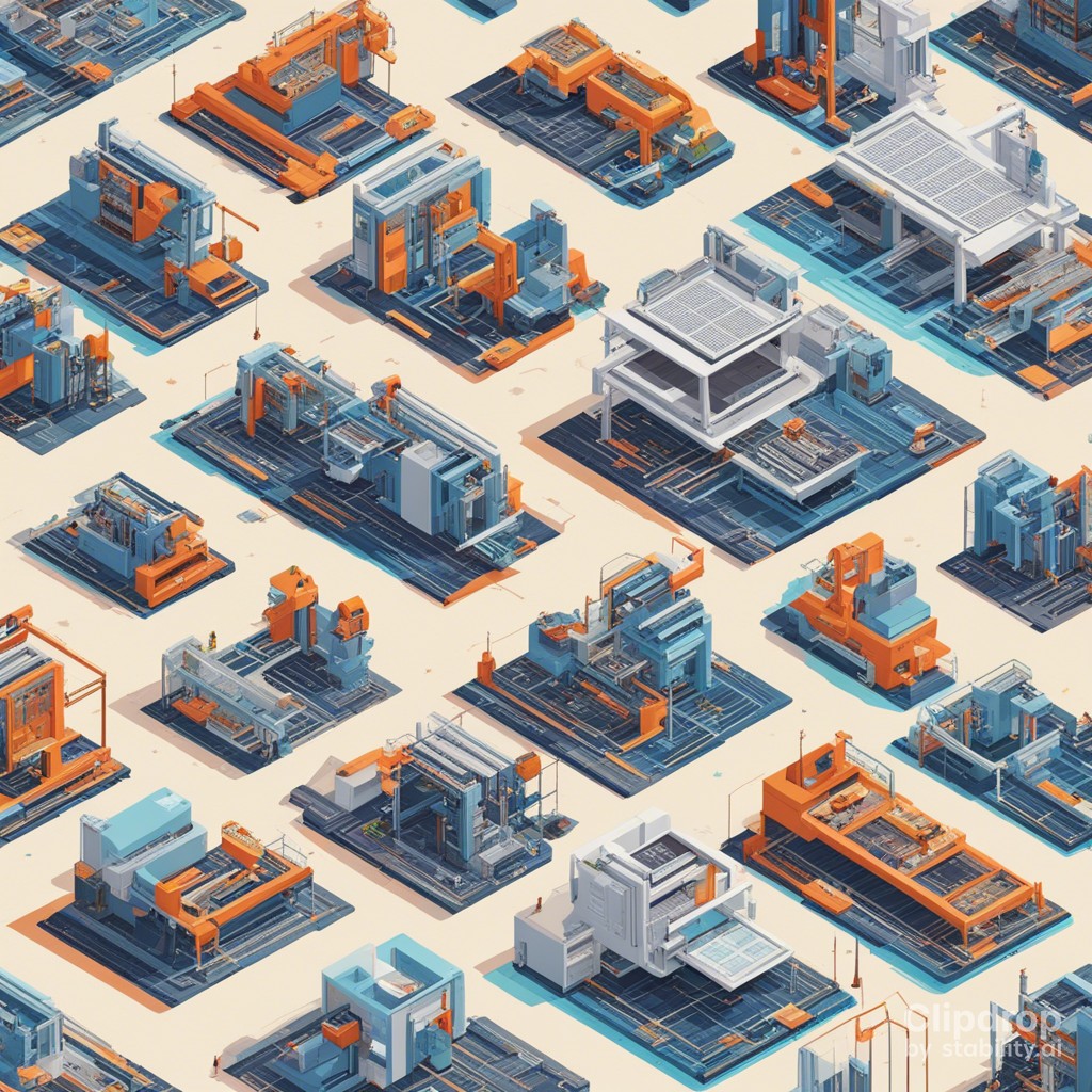 Weber Shandwick - Futures (generated by ai) Low poly printing press grid