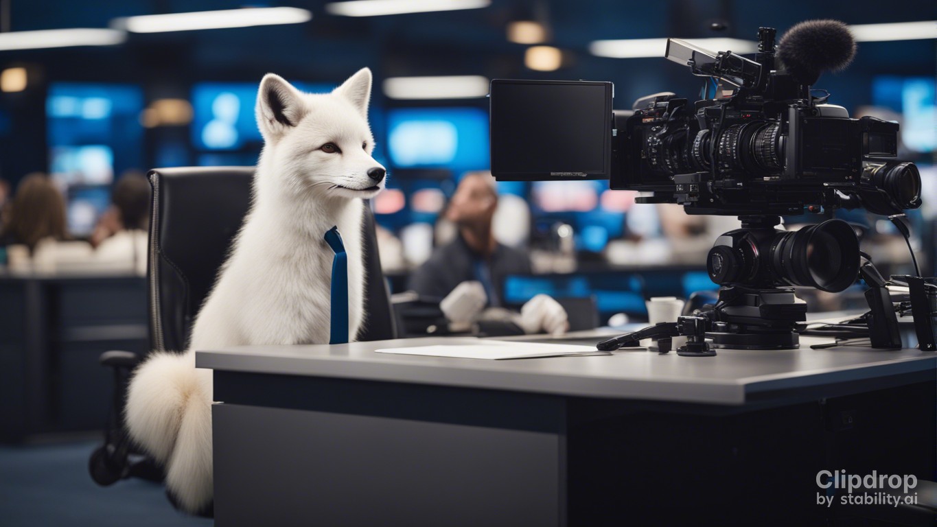 Weber Shandwick - Futures White fox anchor - Generated by AI